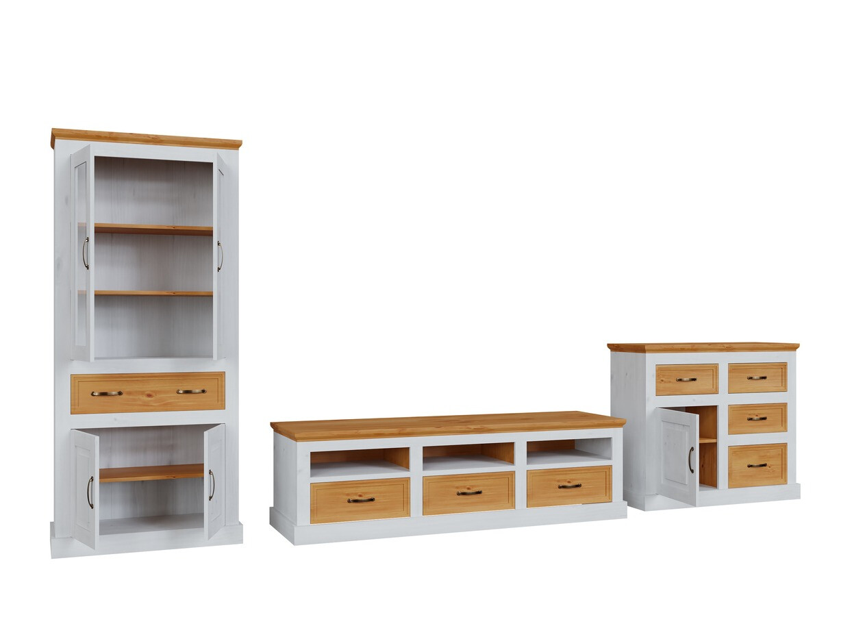 Conjunto de salón Tolelio 115 (Blanco + Pino)