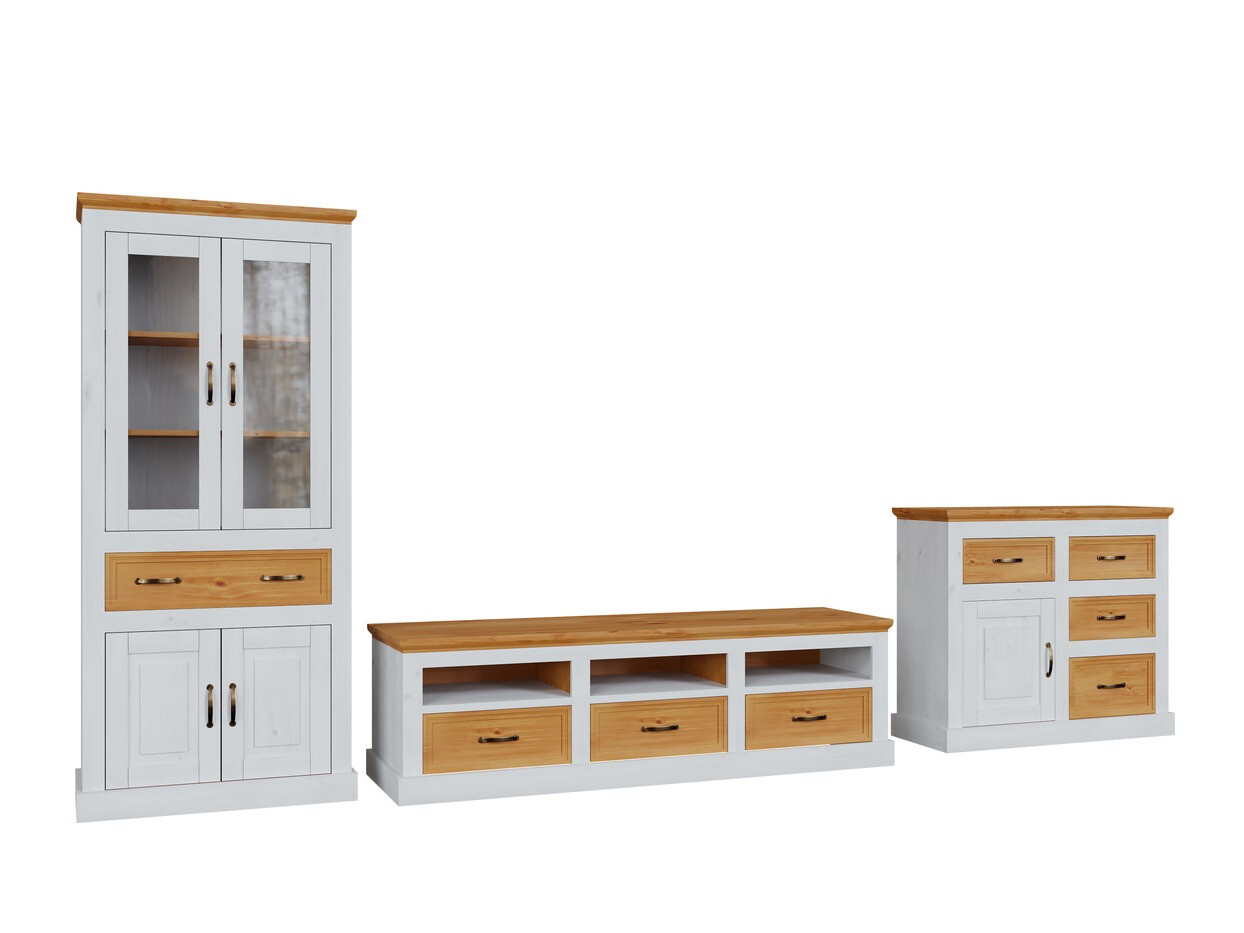 Conjunto de salón Tolelio 115 (Blanco + Pino)