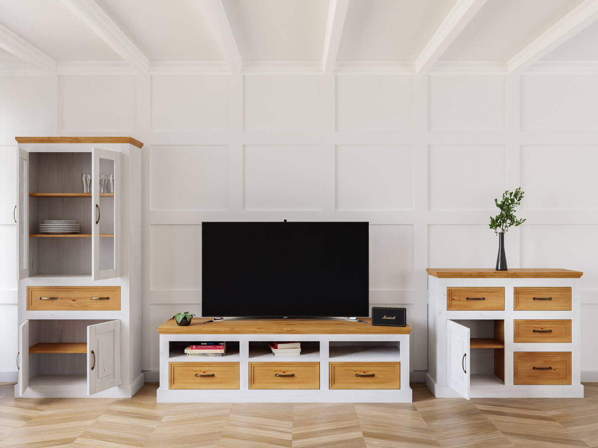 Conjunto de salón Tolelio 115 (Blanco + Pino)