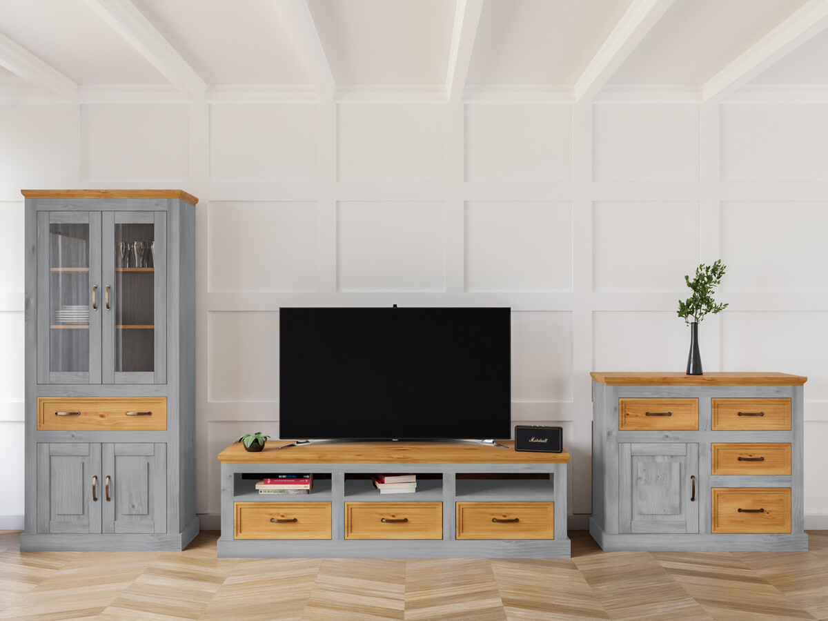 Conjunto de salón Tolelio 115 (Gris + Pino)