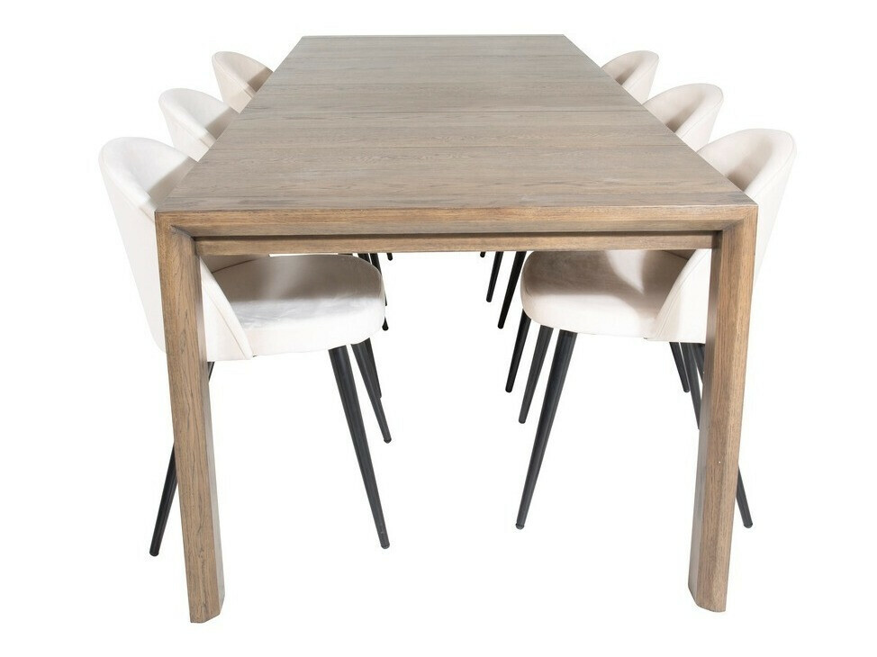 Conjunto de mesas y sillas para comedor Dallas 2052 (Beige + Negro)