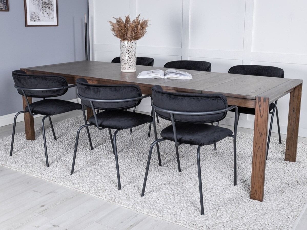 Conjunto de mesas y sillas para comedor Dallas 2055 (Roble oscuro)