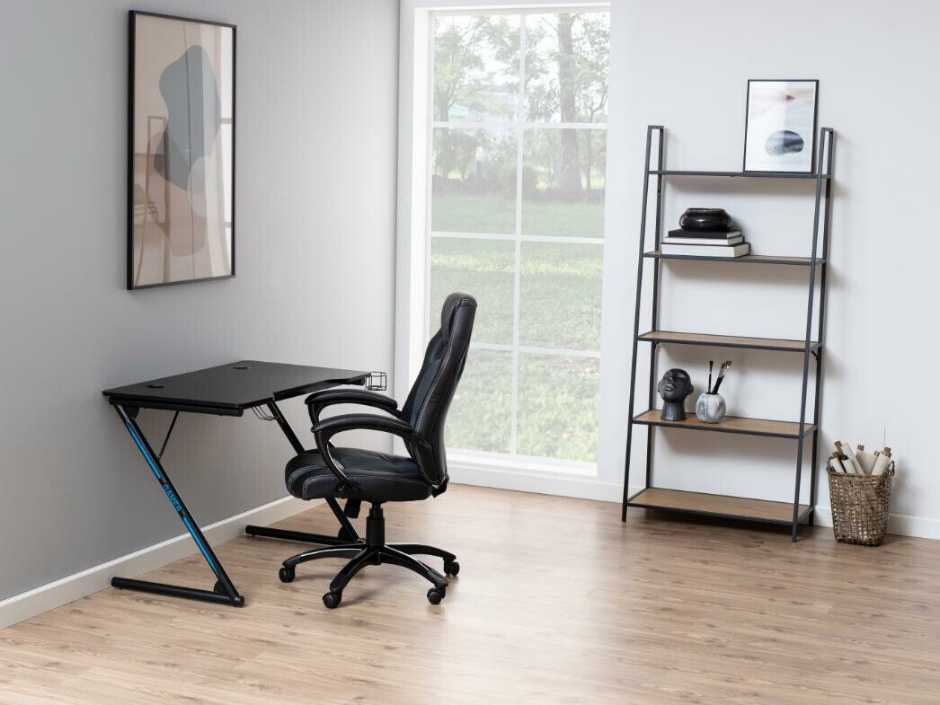 Estantería Norsica Sevferi 156 (Negro + Roble salvaje)