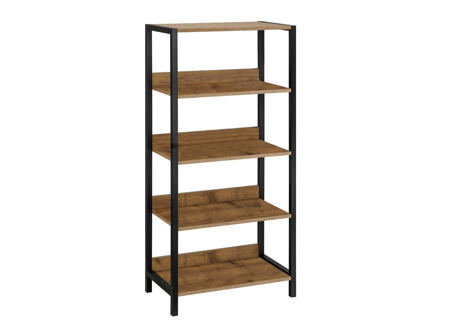 Estantería Larnovo 108 (Roble oscuro + Negro)