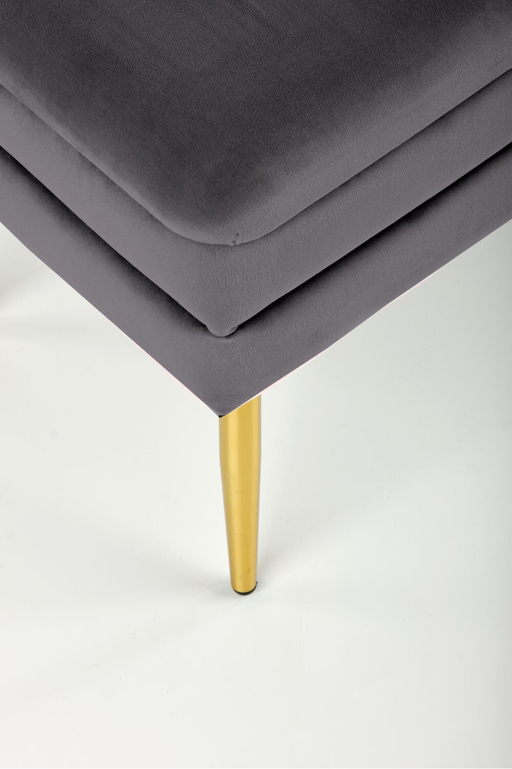 Banco tapizado Houston 1255 (Gris + Dorado)