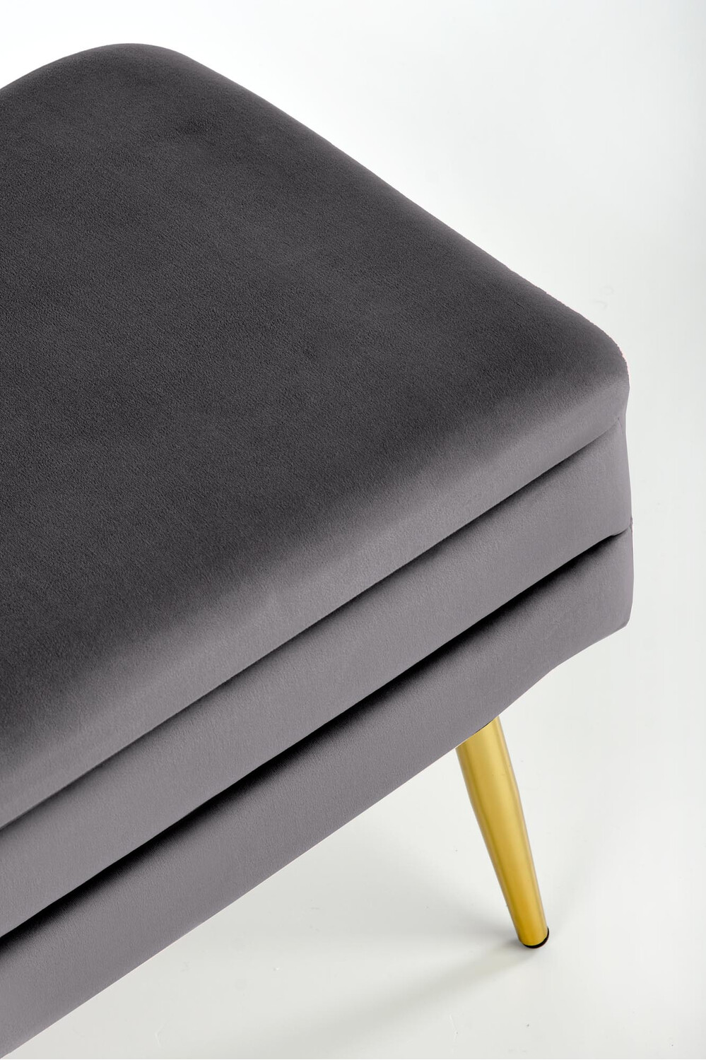 Banco tapizado Houston 1255 (Gris + Dorado)