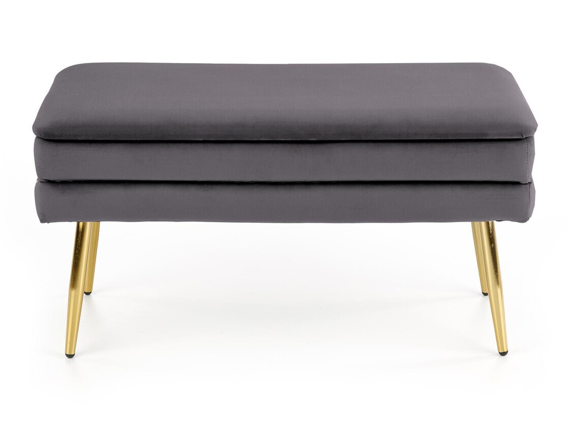 Banco tapizado Houston 1255 (Gris + Dorado)