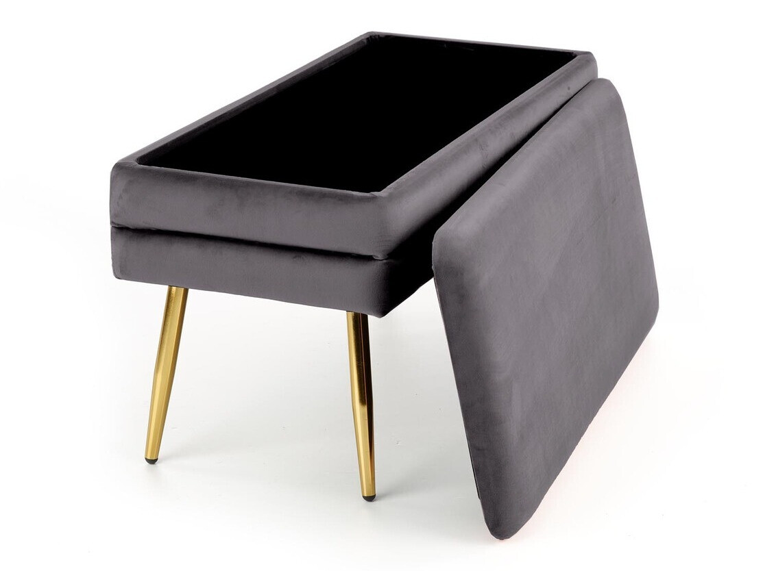 Banco tapizado Houston 1255 (Gris + Dorado)