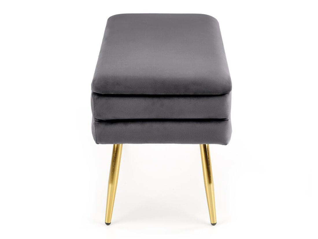 Banco tapizado Houston 1255 (Gris + Dorado)