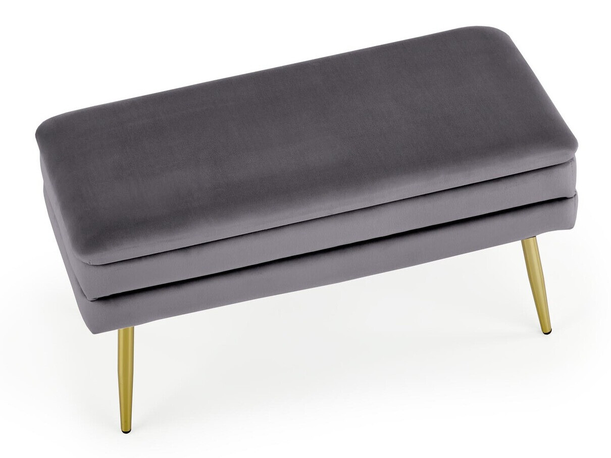 Banco tapizado Houston 1255 (Gris + Dorado)
