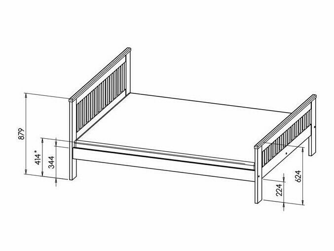 Cama Ogden 162 (Blanco)