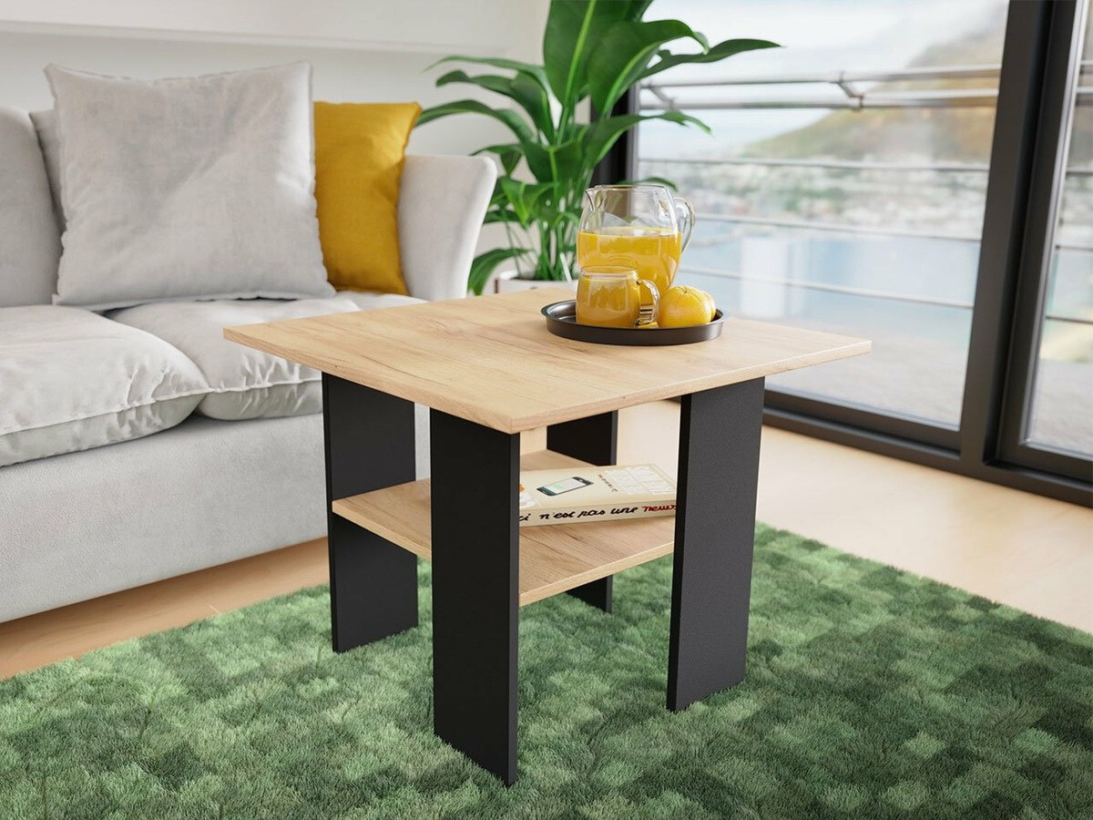 Mesa de centro Reading 102 (Negro + Craft roble)