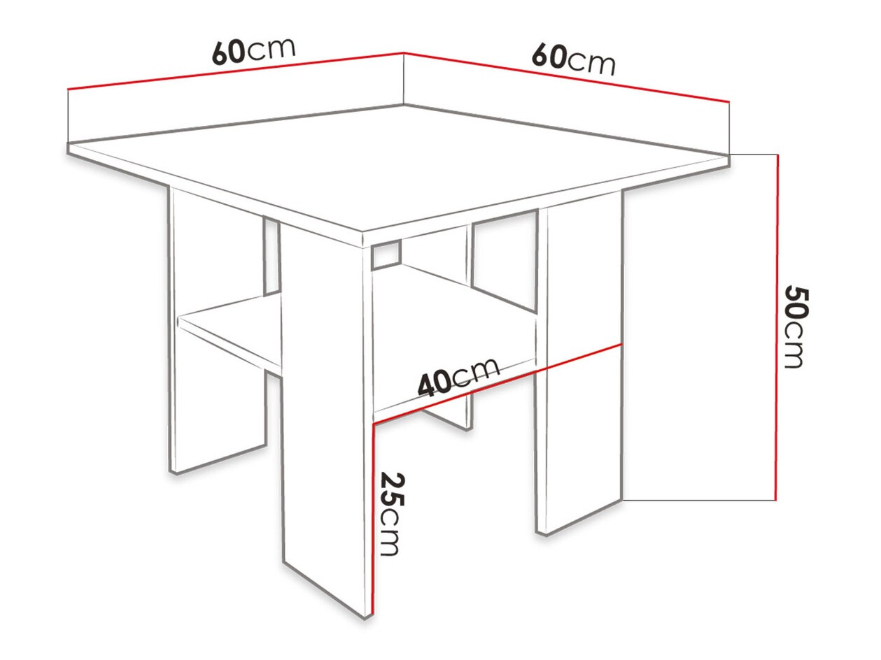 Mesa de centro Reading 102 (Negro + Craft roble)