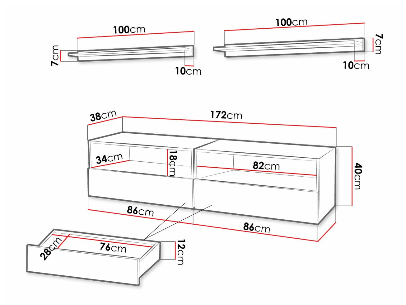 Mueble TV Hoover 107