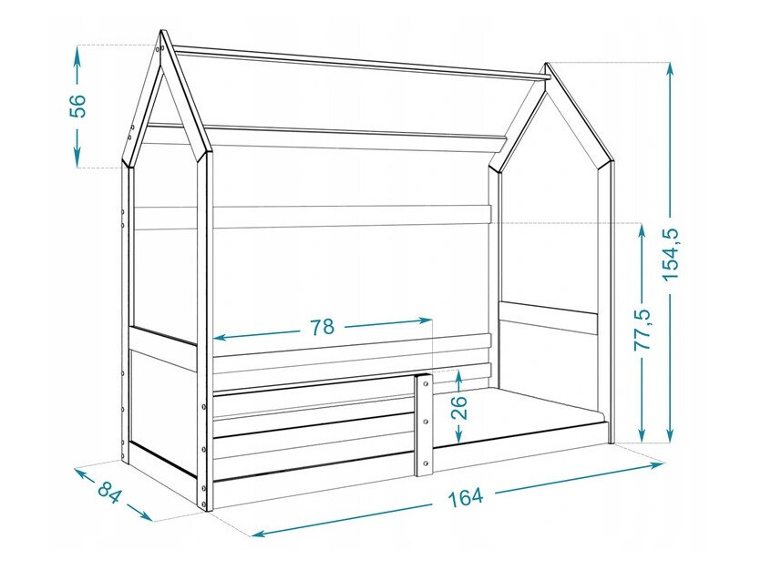 Cama Aurora 174 (Gris)
