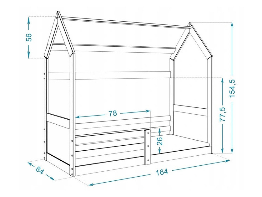 Cama Aurora 174 (Pino)