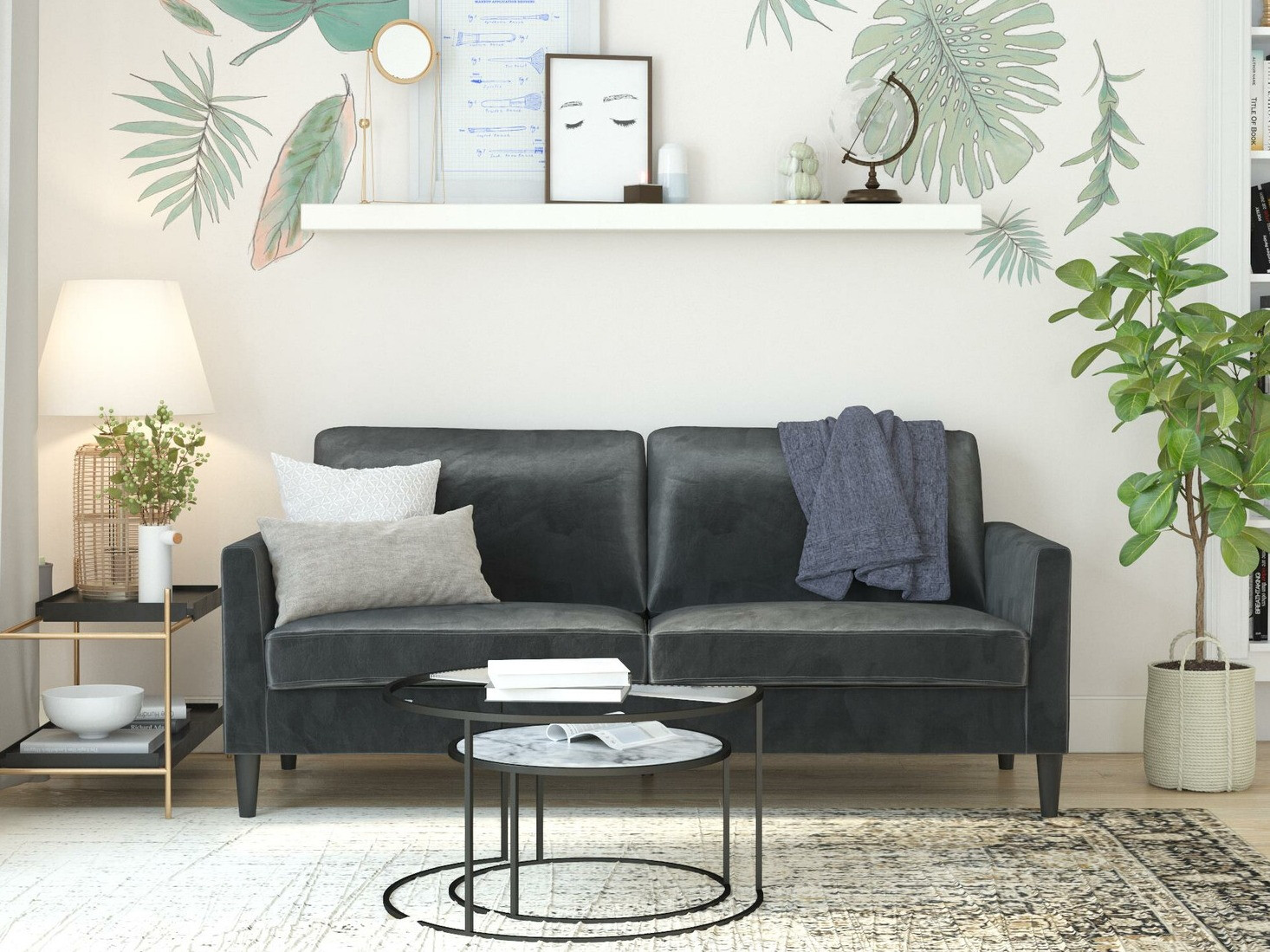 Sofá Tulsa 435 (Gris oscuro)