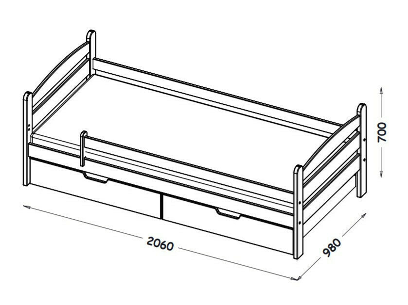 Cama Ogden 166 (Nuez)