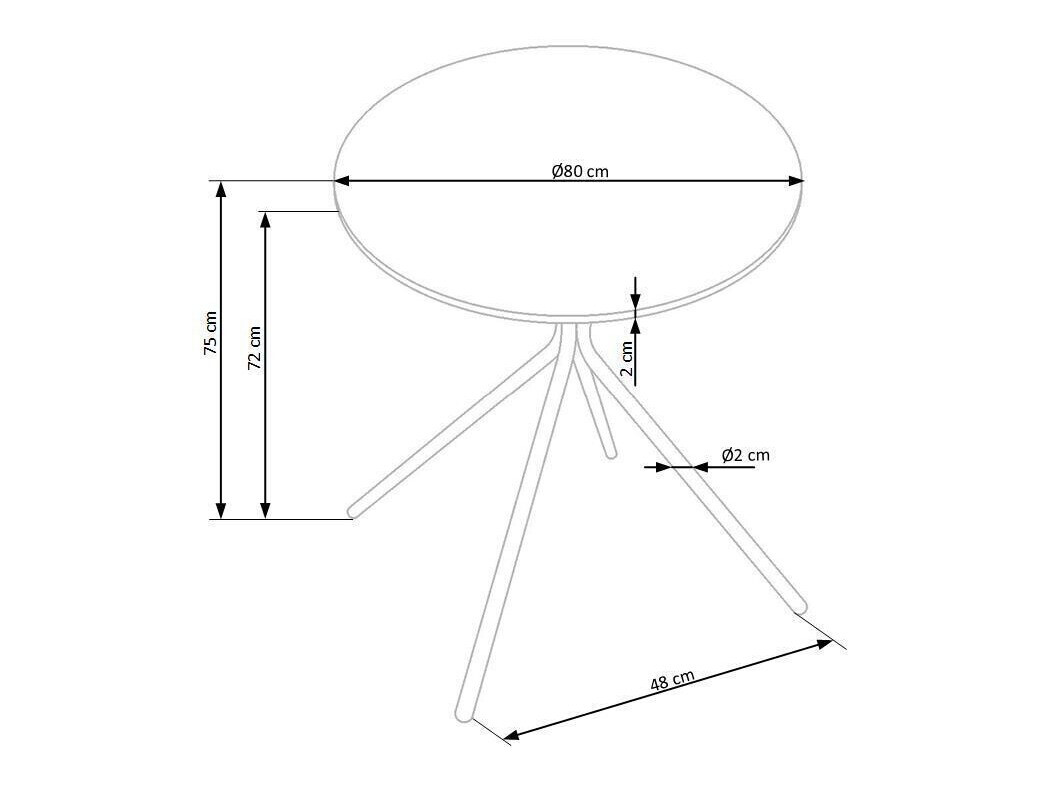 Mesa Houston 1204 (Mate blanco)