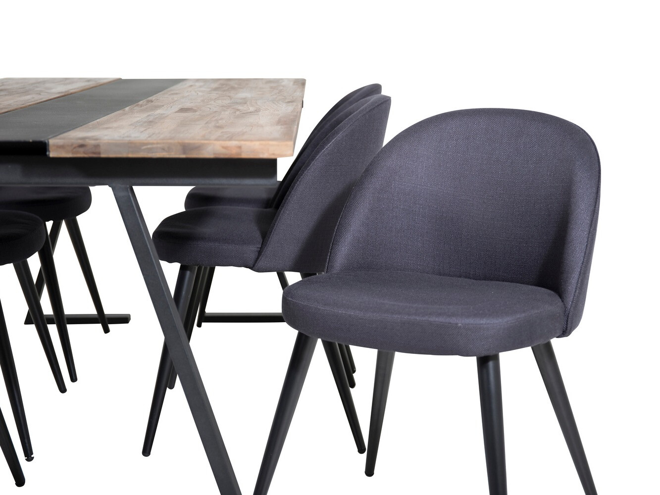 Conjunto de comedor Dallas 1944 (Negro)