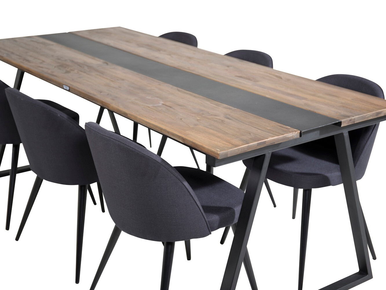 Conjunto de mesas y sillas para comedor Dallas 1944 (Negro)