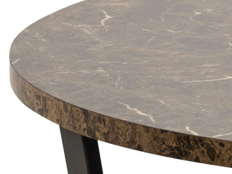 Mesa Norsica 309 (Mármol marrón + Negro)