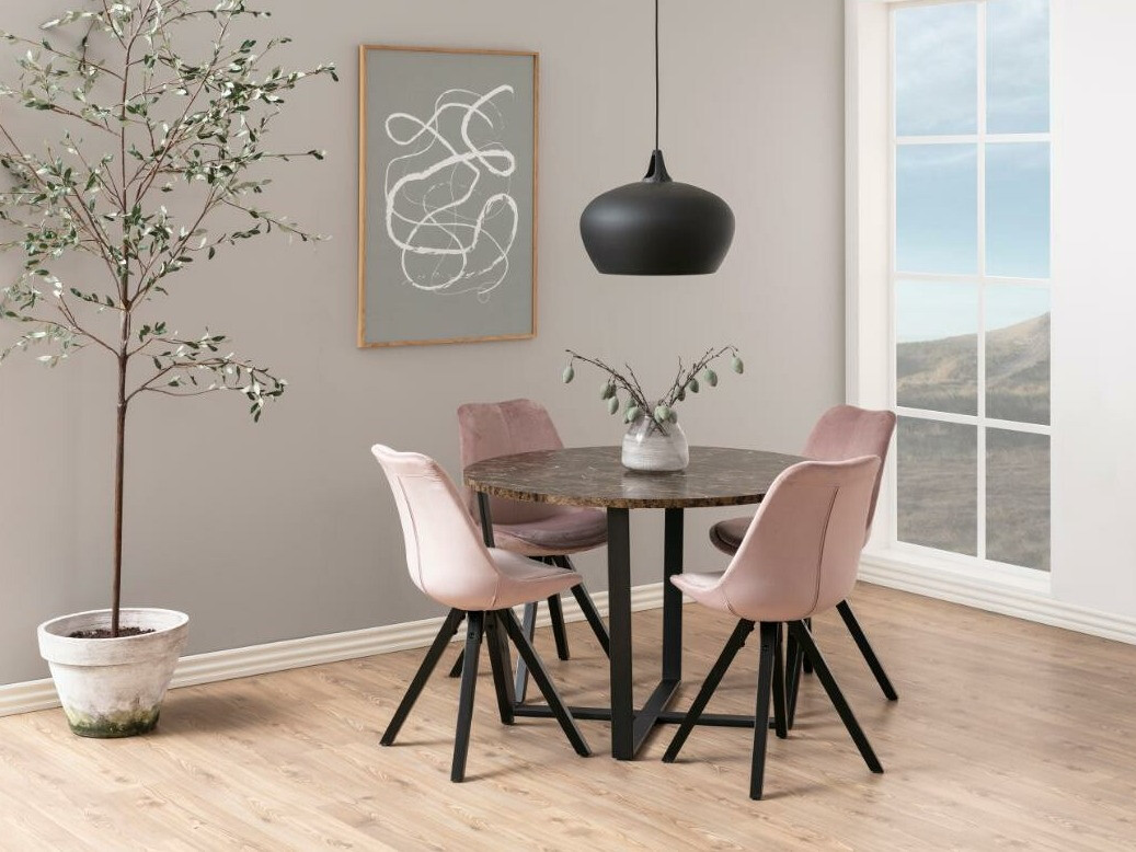 Mesa Norsica 309 (Mármol marrón + Negro)