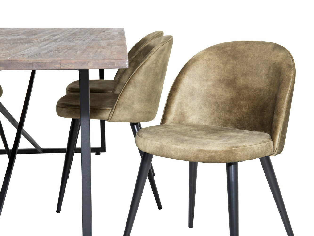 Conjunto de mesas y sillas para comedor Dallas 1598 (Verde polvoriento)