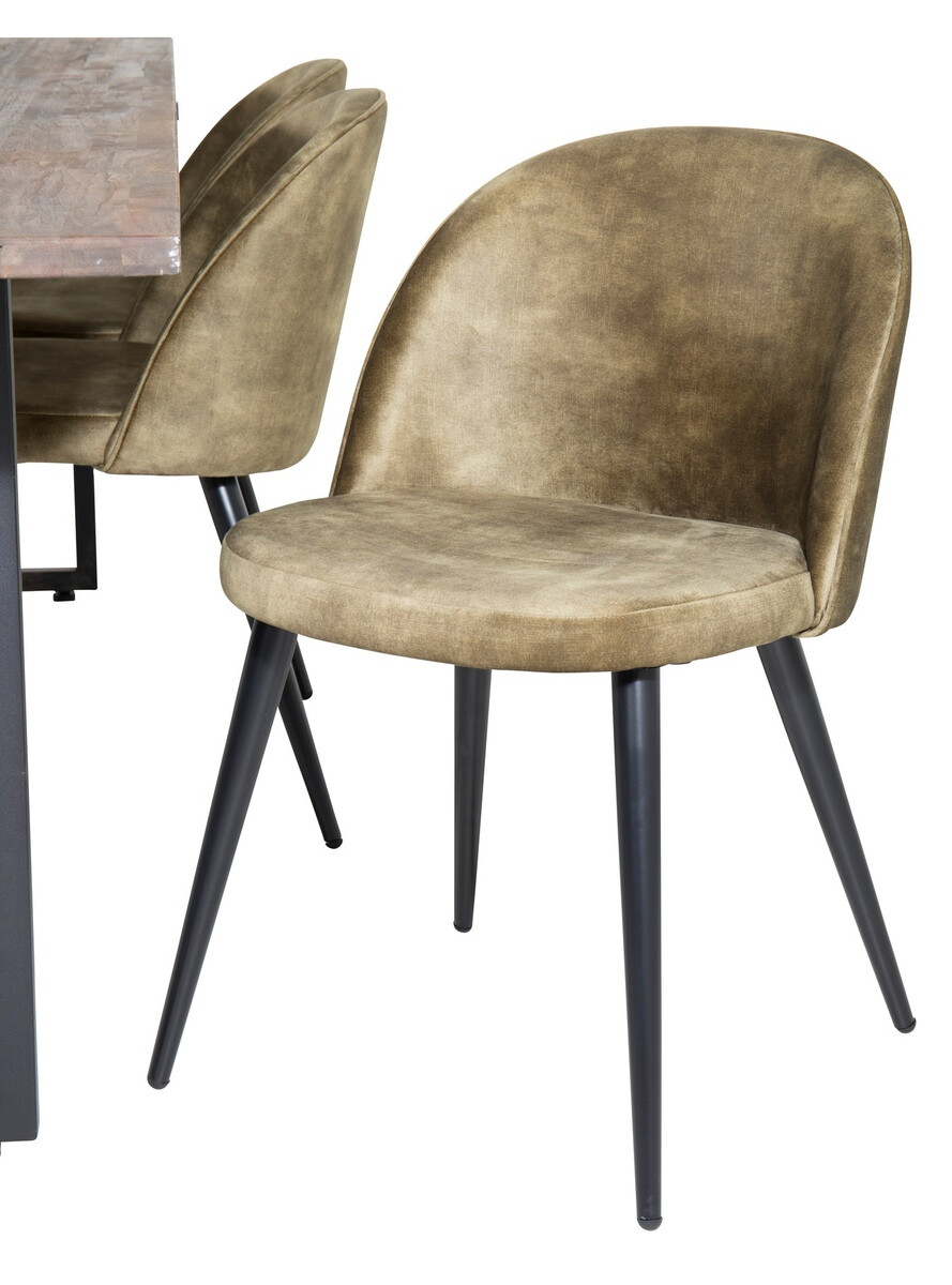 Conjunto de mesas y sillas para comedor Dallas 1598 (Verde polvoriento)