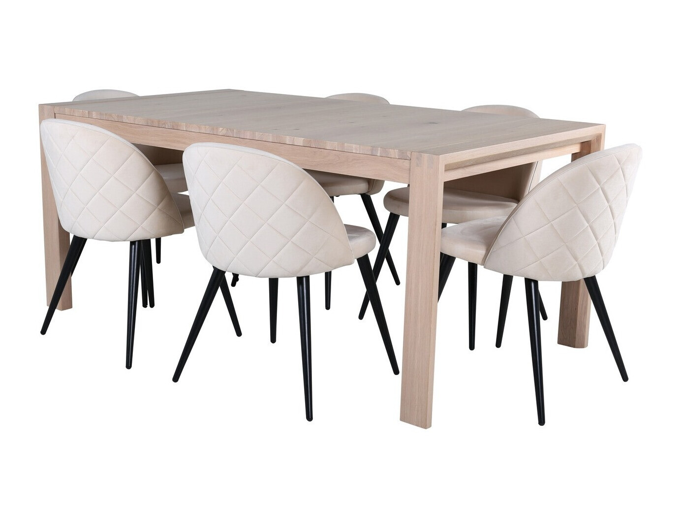 Conjunto de mesas y sillas para comedor Dallas 2952 (Beige + Negro)