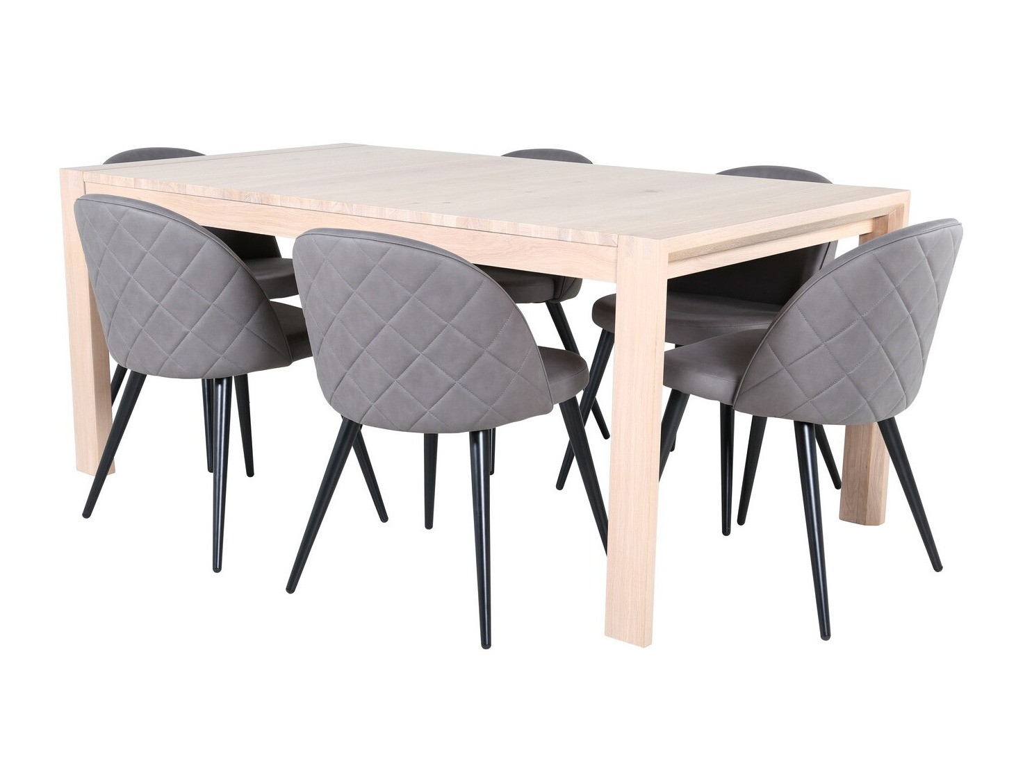 Conjunto de mesas y sillas para comedor Dallas 2952 (Gris + Negro)