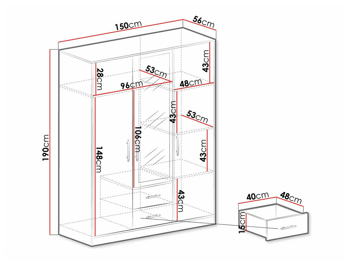 Armario Cavmero 103 (Antracita)
