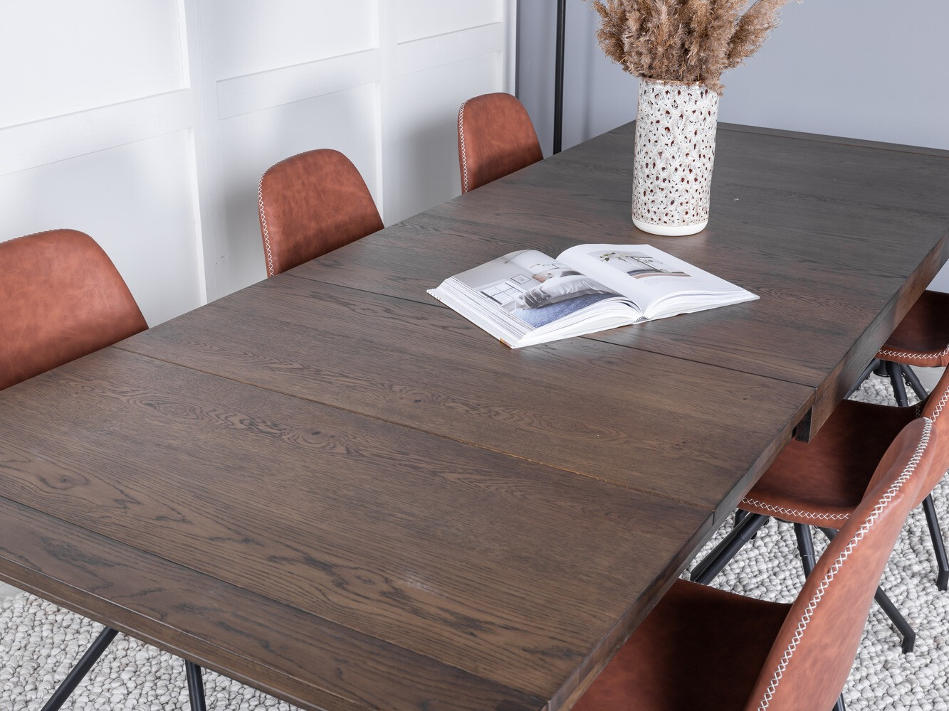 Conjunto de comedor Dallas 2036 (Negro + Naranja)