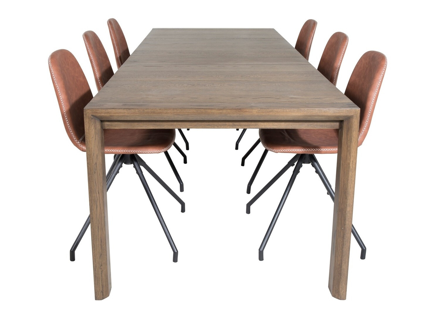 Conjunto de mesas y sillas para comedor Dallas 2036 (Negro + Naranja)