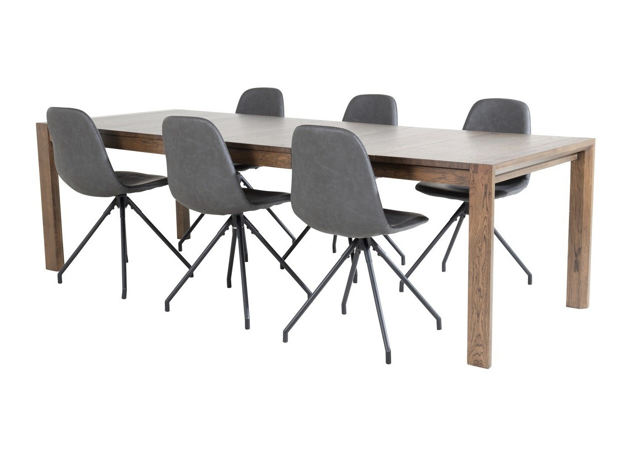 Conjunto de mesas y sillas para comedor Dallas 2036 (Negro)