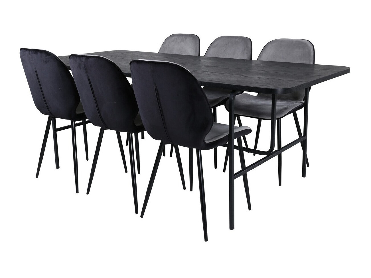 Conjunto de mesas y sillas para comedor Dallas 2782 (Negro)