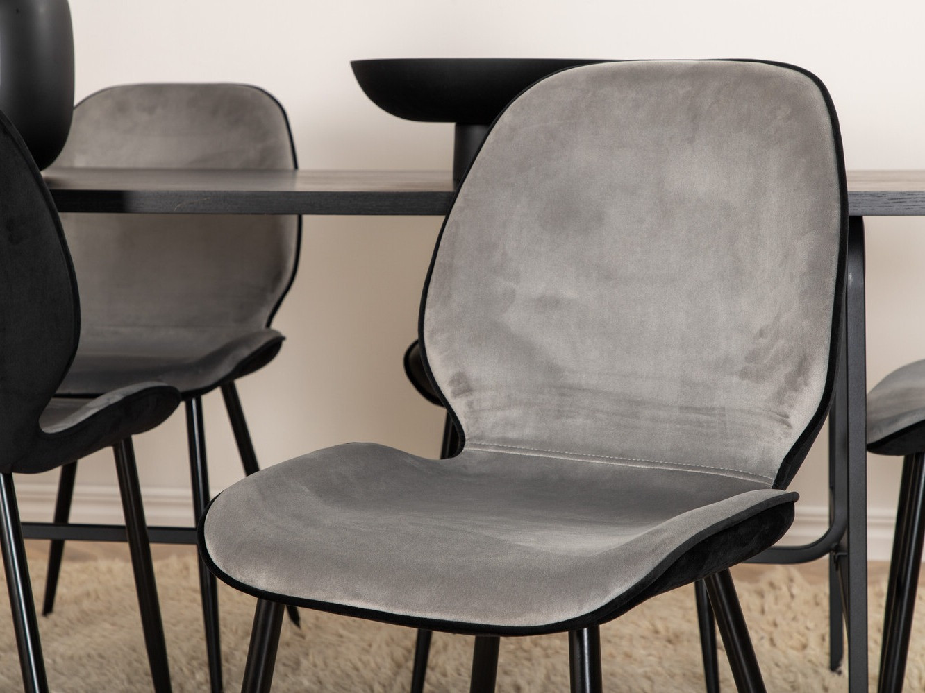 Conjunto de mesas y sillas para comedor Dallas 2782 (Negro)