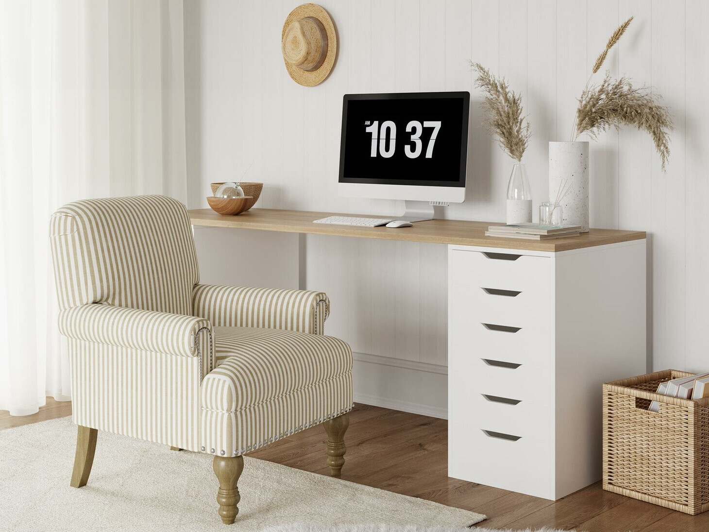 Sillón Tulsa 466 (Blanco + Beige)