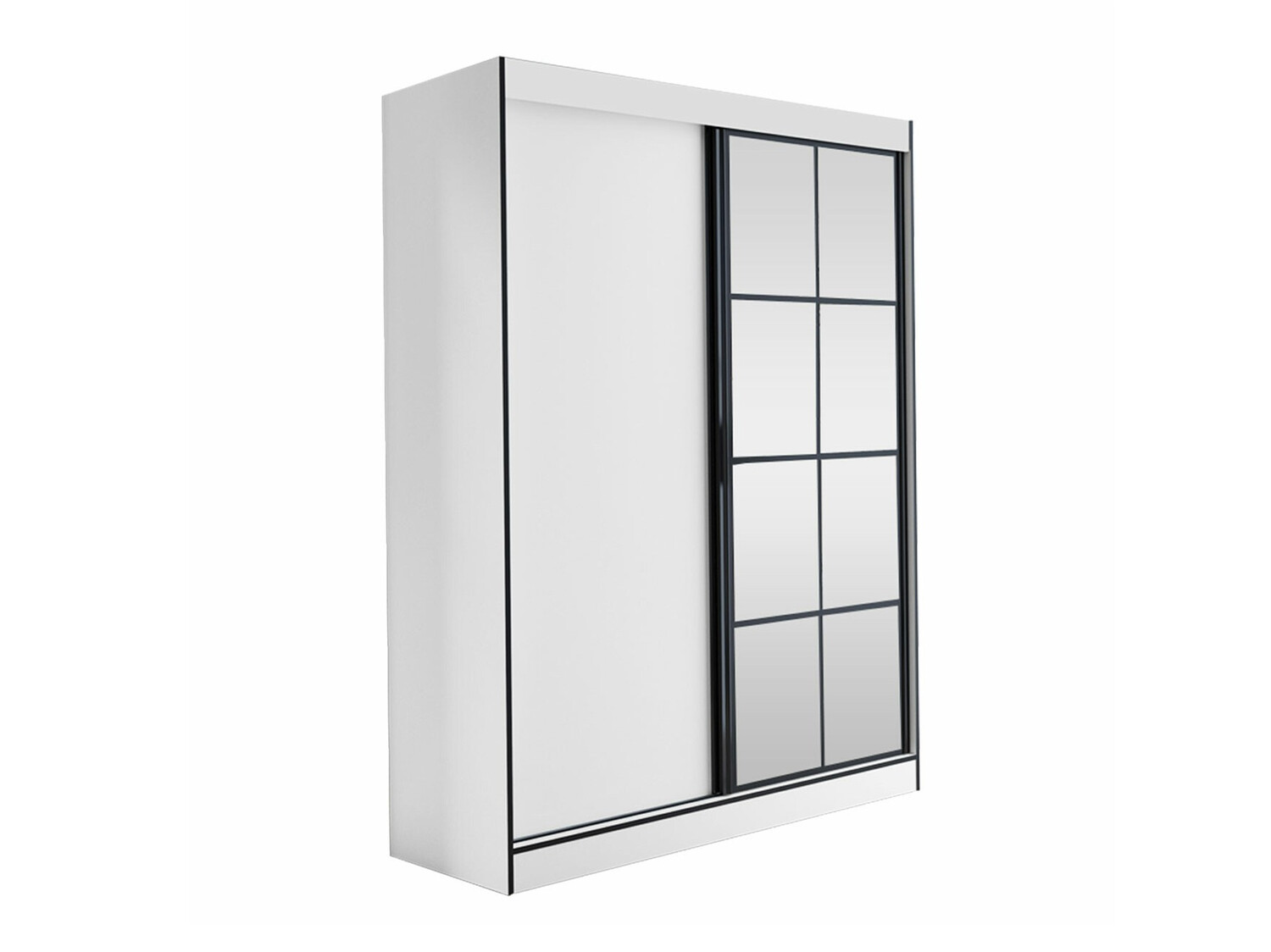 Armario Toledo 118 (Blanco + Negro)