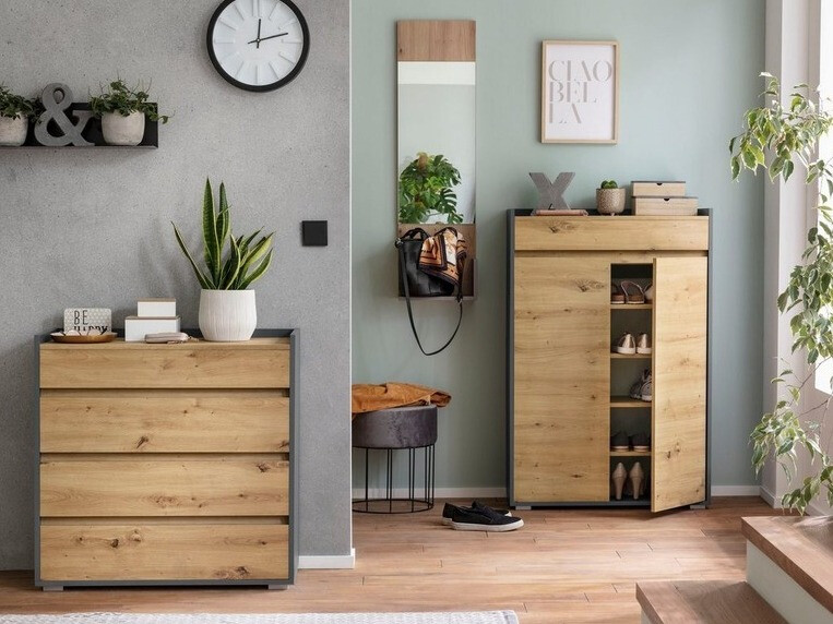 Cómoda Ruvciri 105 (Antracita + Roble)