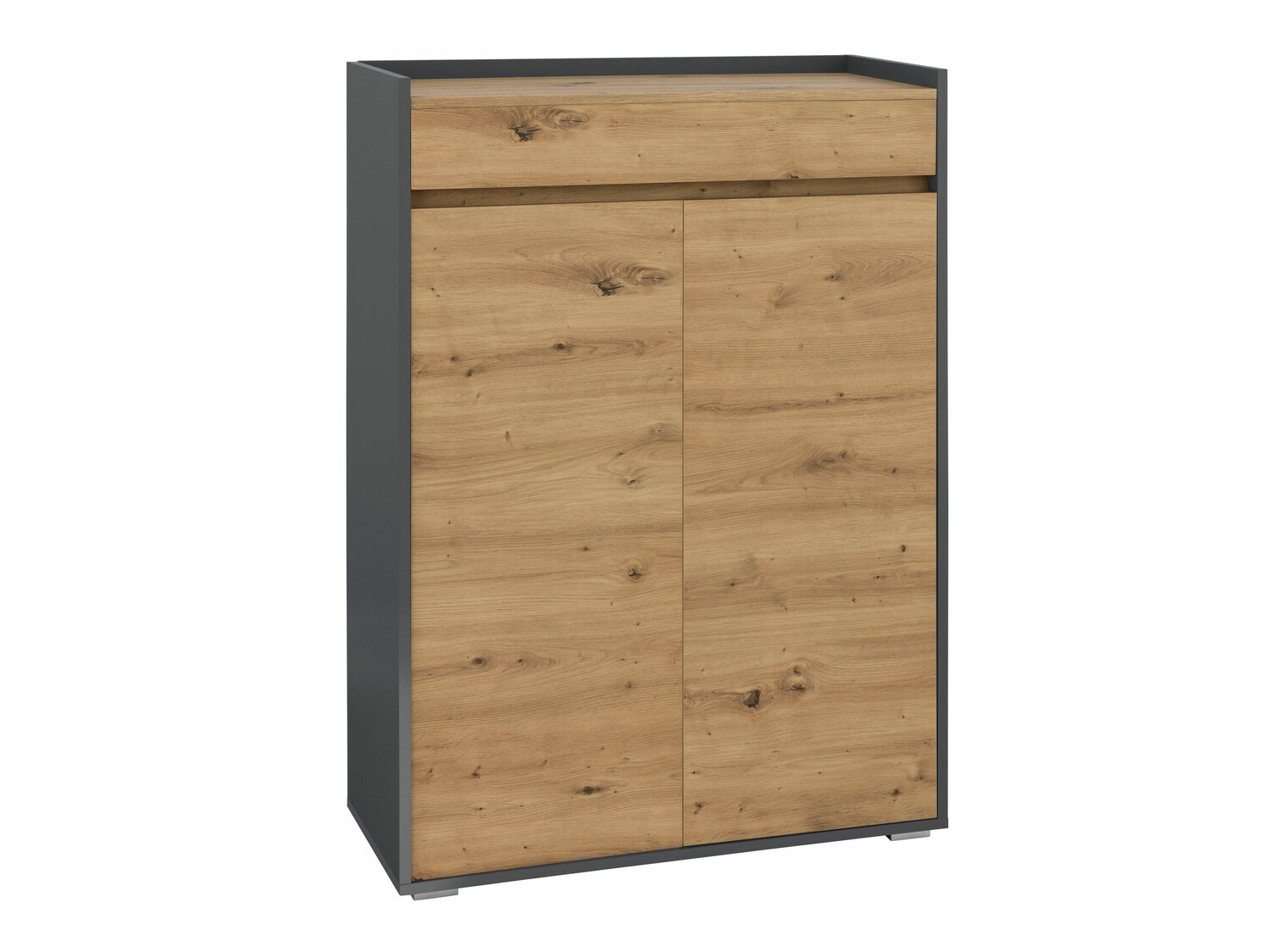 Estante para zapatos Ruvciri 101 (Roble + Antracita)