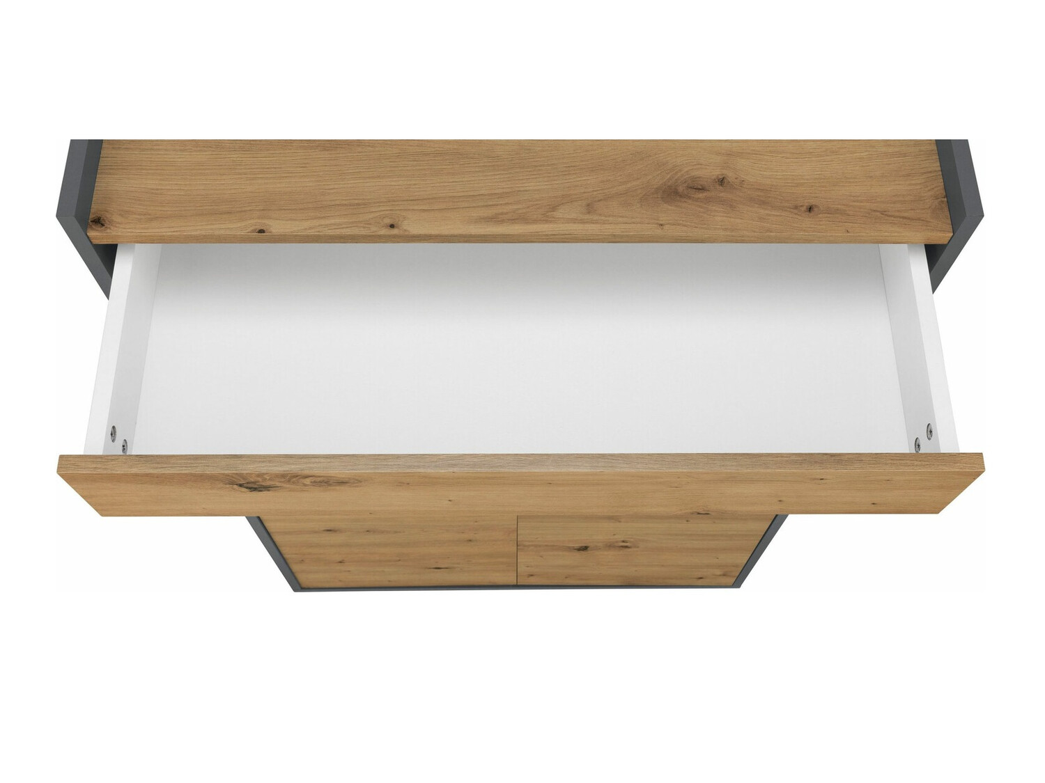 Estante para zapatos Ruvciri 101 (Roble + Antracita)