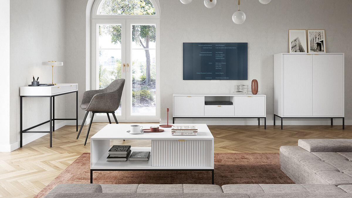 Mesa de oficina Lima L109 (Blanco + Negro)