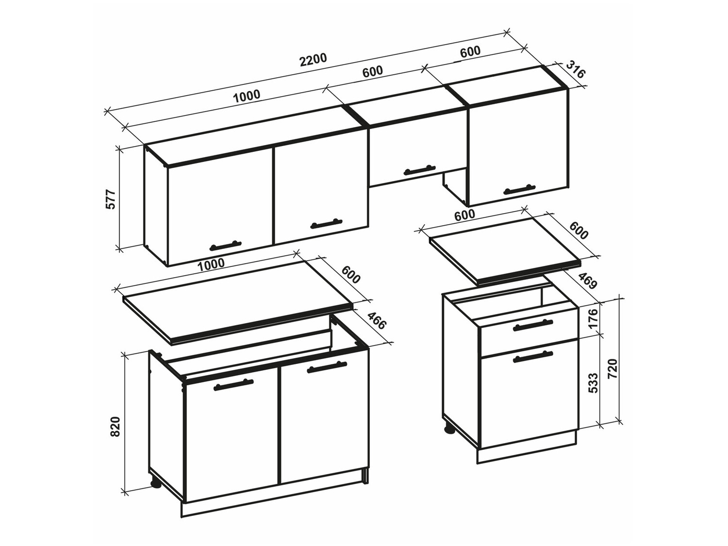 Conjunto de cocina Houston 1332