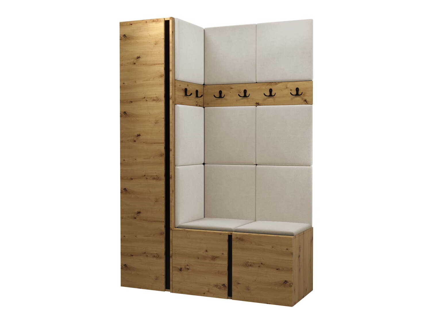 Conjunto para recibidor Hartford 471 (Roble Artisan)