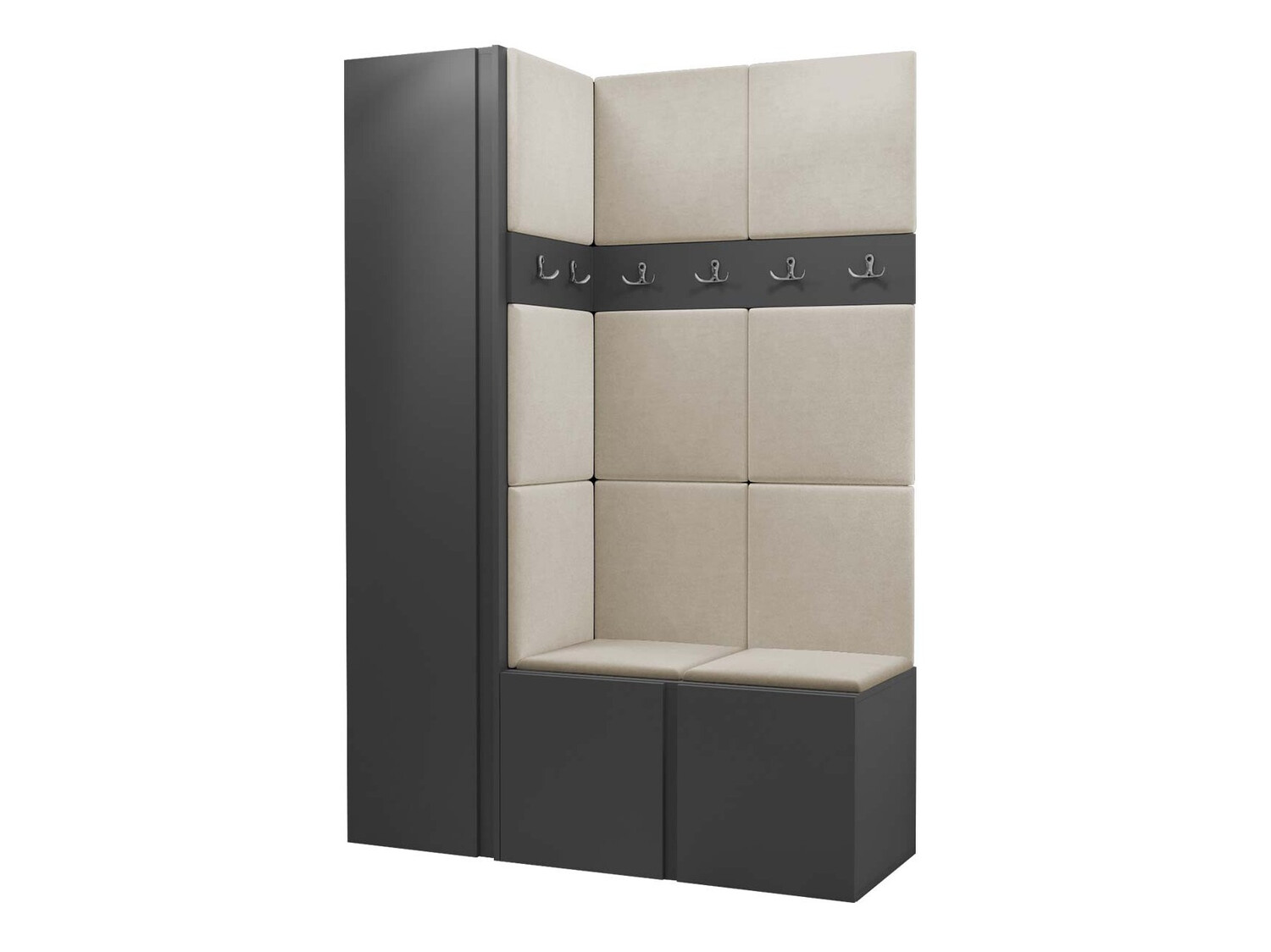 Conjunto para recibidor Pinis IX (Grafito)