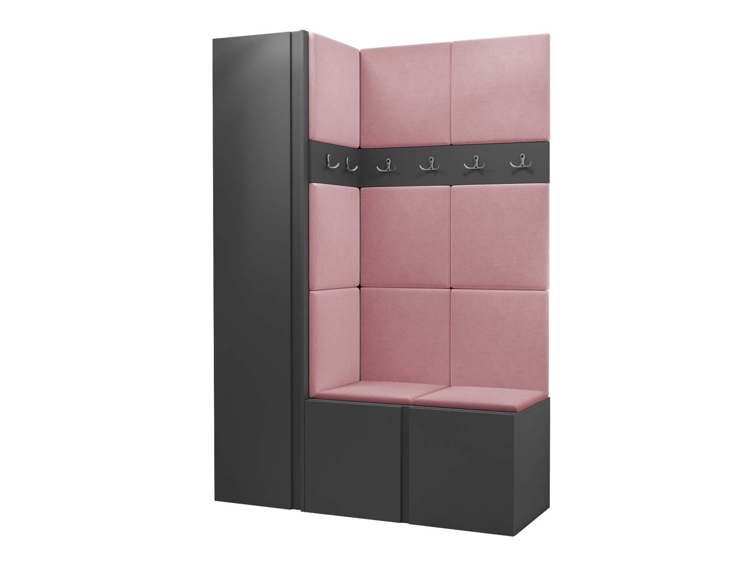 Conjunto para recibidor Pinis IX (Grafito)