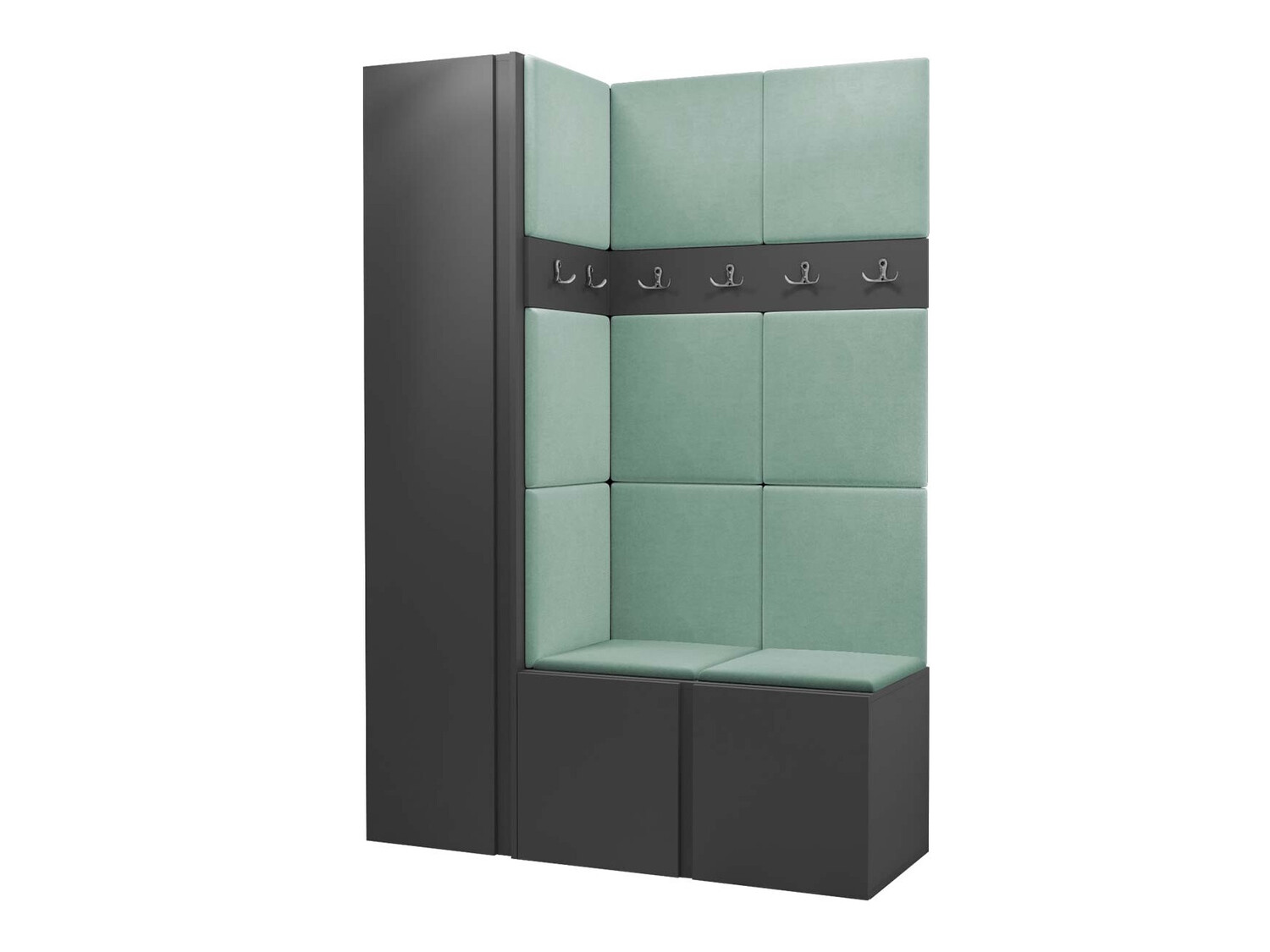 Conjunto para recibidor Pinis IX (Grafito)