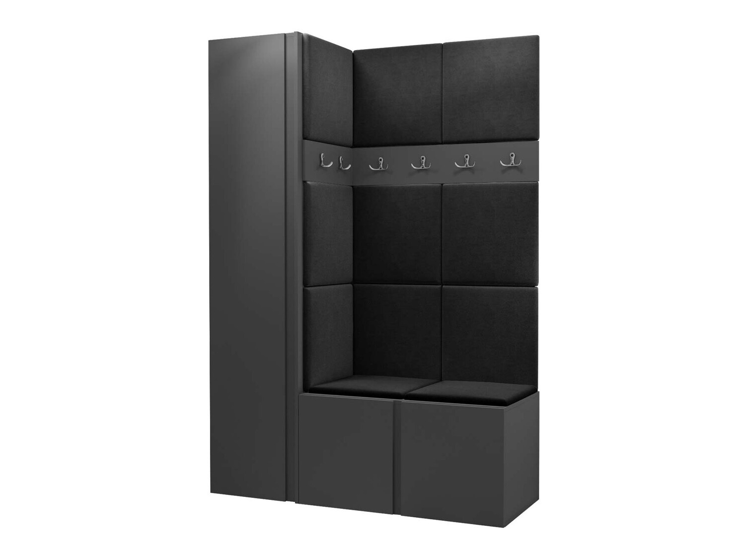 Conjunto para recibidor Pinis IX (Grafito)