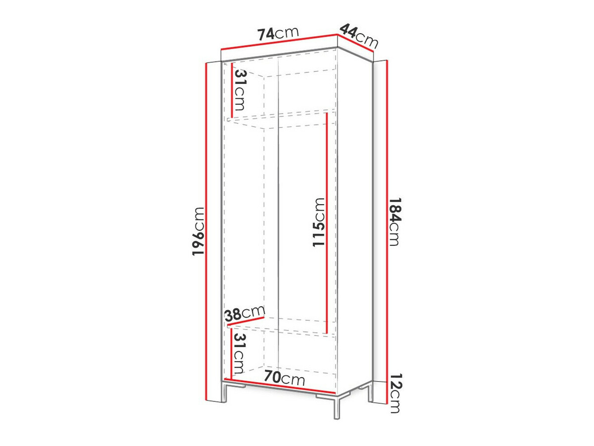 Armario Nomal (Negro + Dorado)